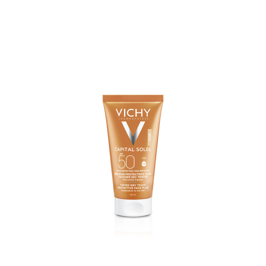 Vichy Capital Soleil Tinted Mattifying Sunscreen SPF 50 - Tinted sunscreen with a matte finish for oily and combination skin.