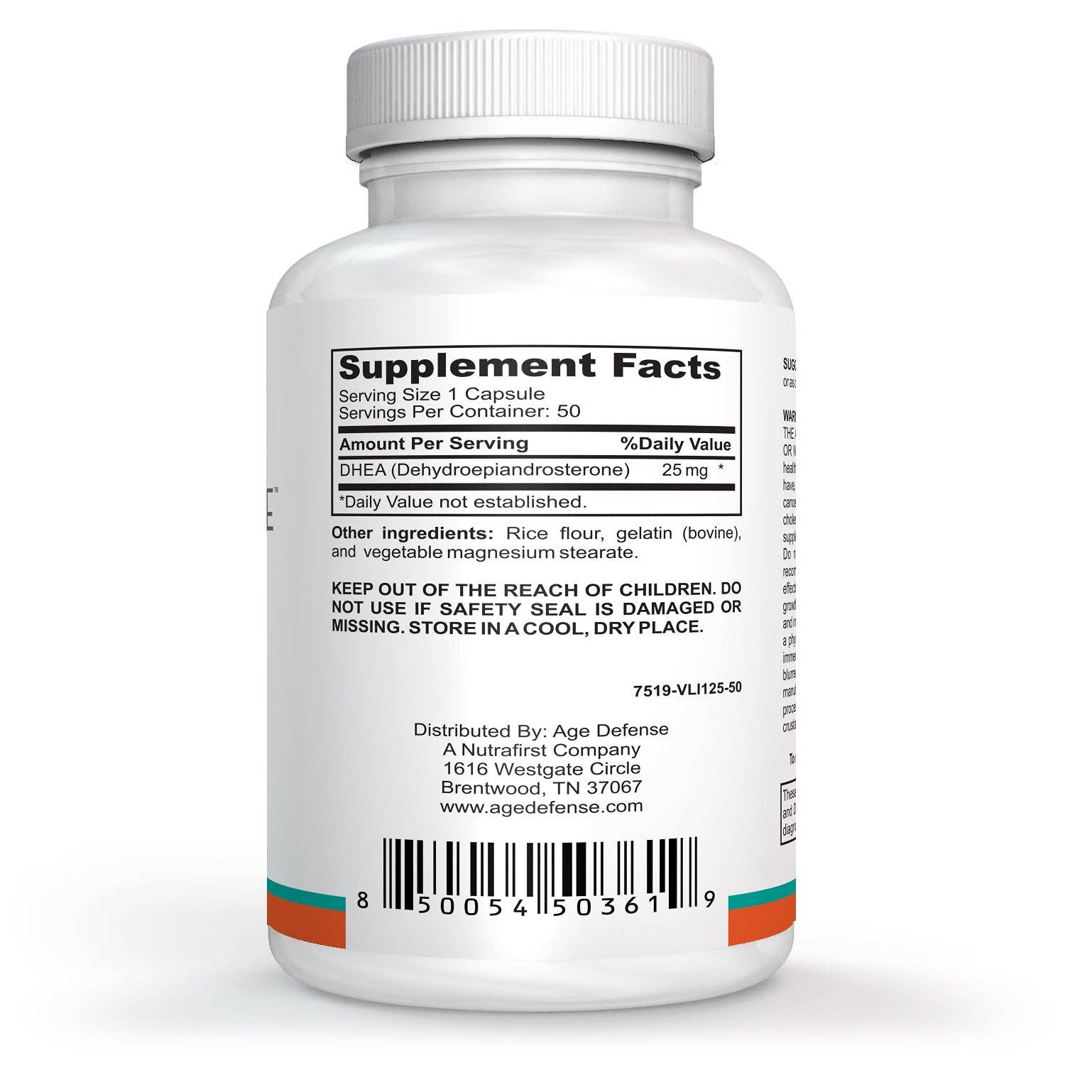 AGE DEFENSE DHEA 25mg Capsules Help Boost Energy