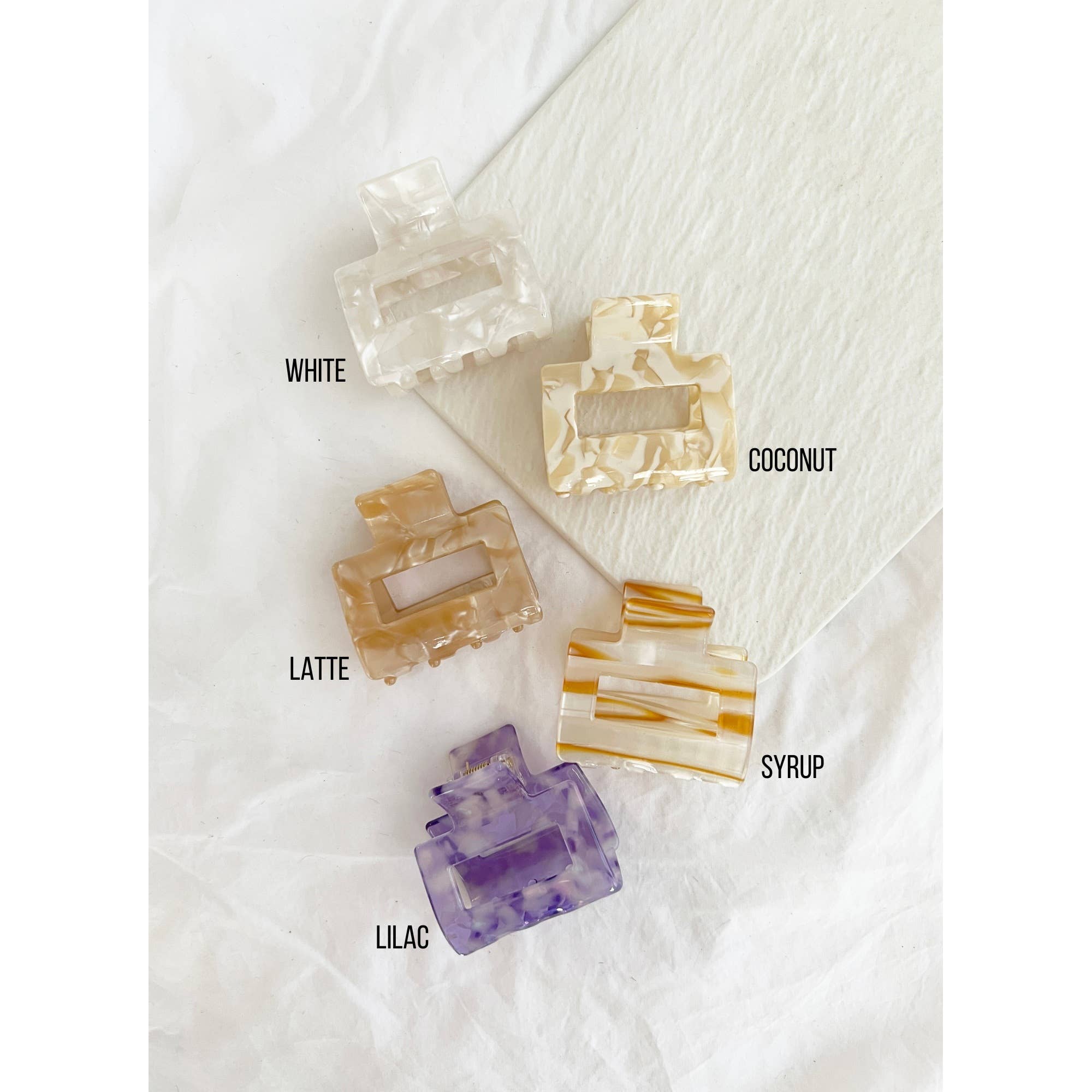 2-Inch Acetate Tortoise Hair Clips - CAMILA: WALNUT / ONE SIZE