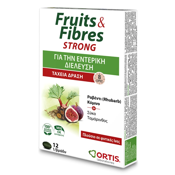 Ortis Fruits &amp; Fibres Forte - Intestinal transit support with natural ingredients.