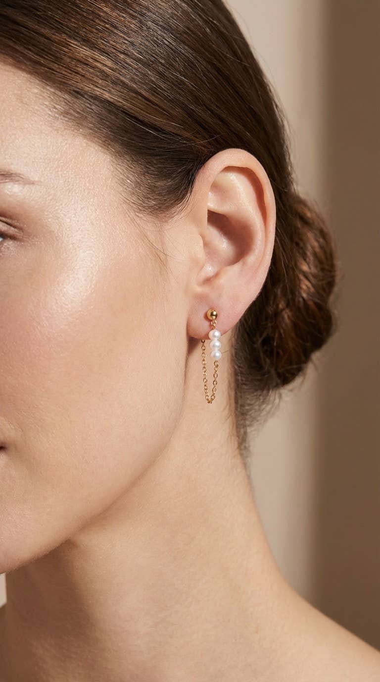 Stainless steel earrings 124AQ586: Gold / 100% Stainless steel