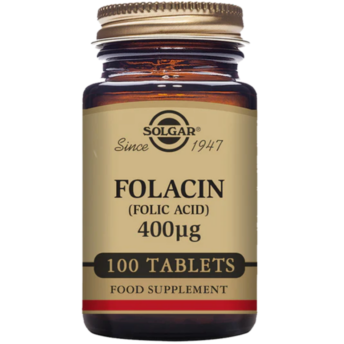 Solgar Folacin (Folic Acid) 400 mcg - Supports maternal health, fetal development, and overall well-being.