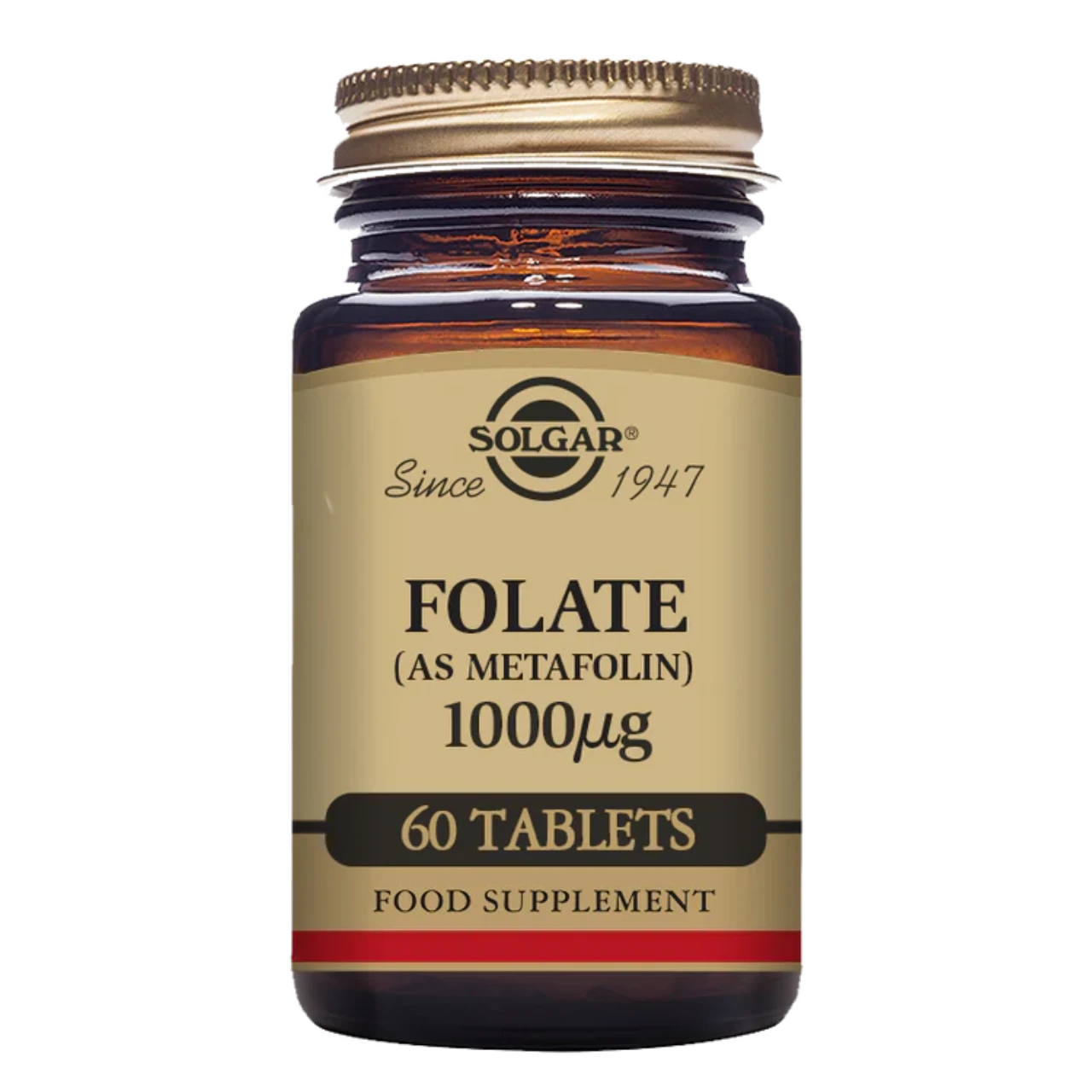 Solgar Folate 1000 µg - Supports homocysteine metabolism, blood formation, and reduces fatigue.