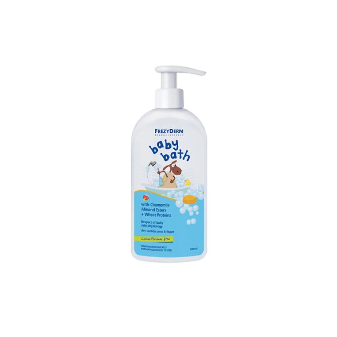 Frezyderm Baby Bath gentle wash for babies with tear-friendly pH.