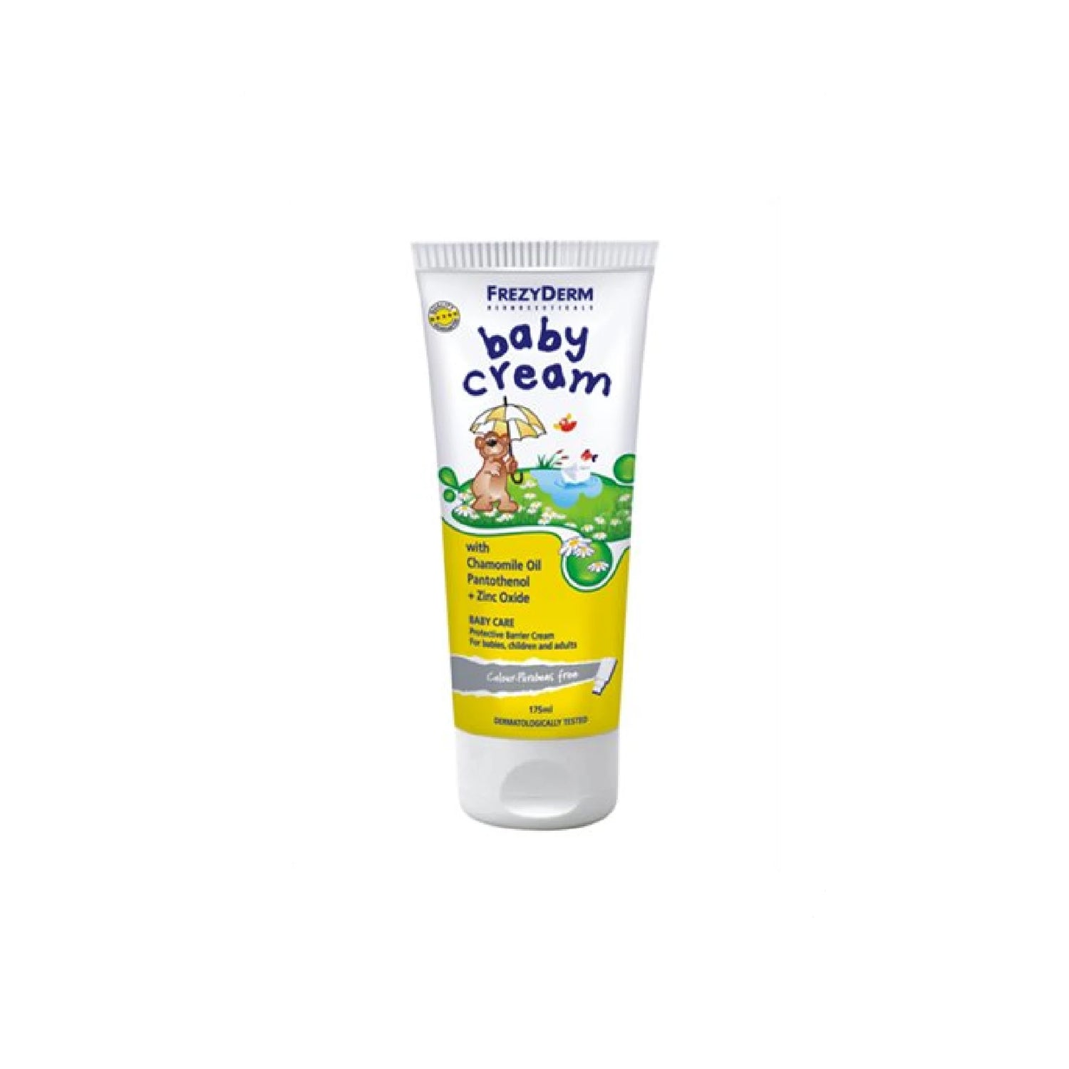 Frezyderm Baby Cream for diaper change care and sensitive baby skin.