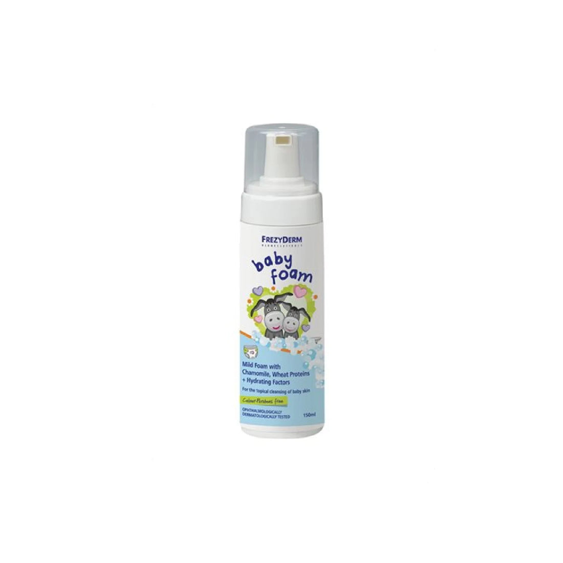 Frezyderm Baby Foam for soft and effective baby skin cleansing.