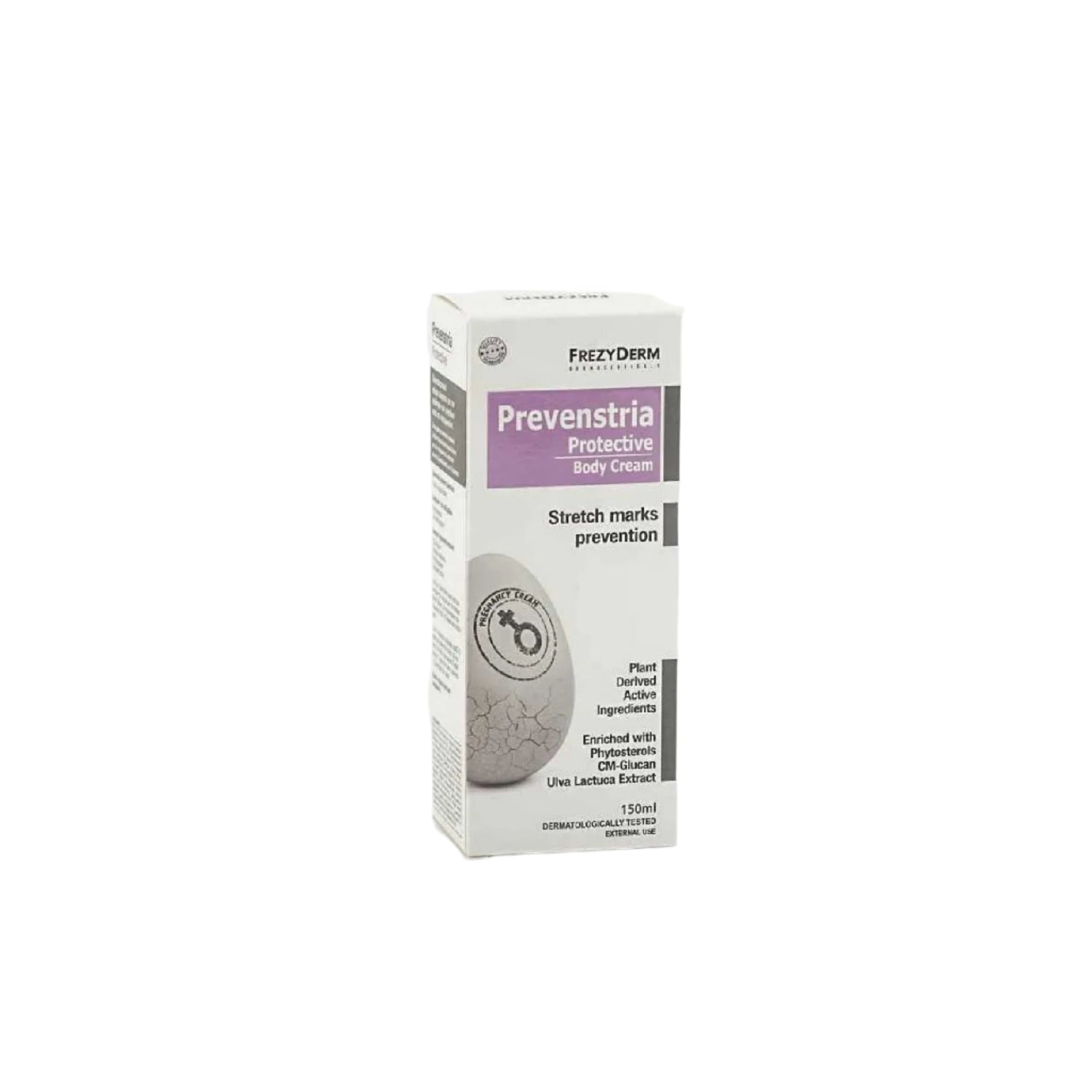 FrezyDerm Prevenstria Cream for stretch mark prevention during pregnancy and weight changes.