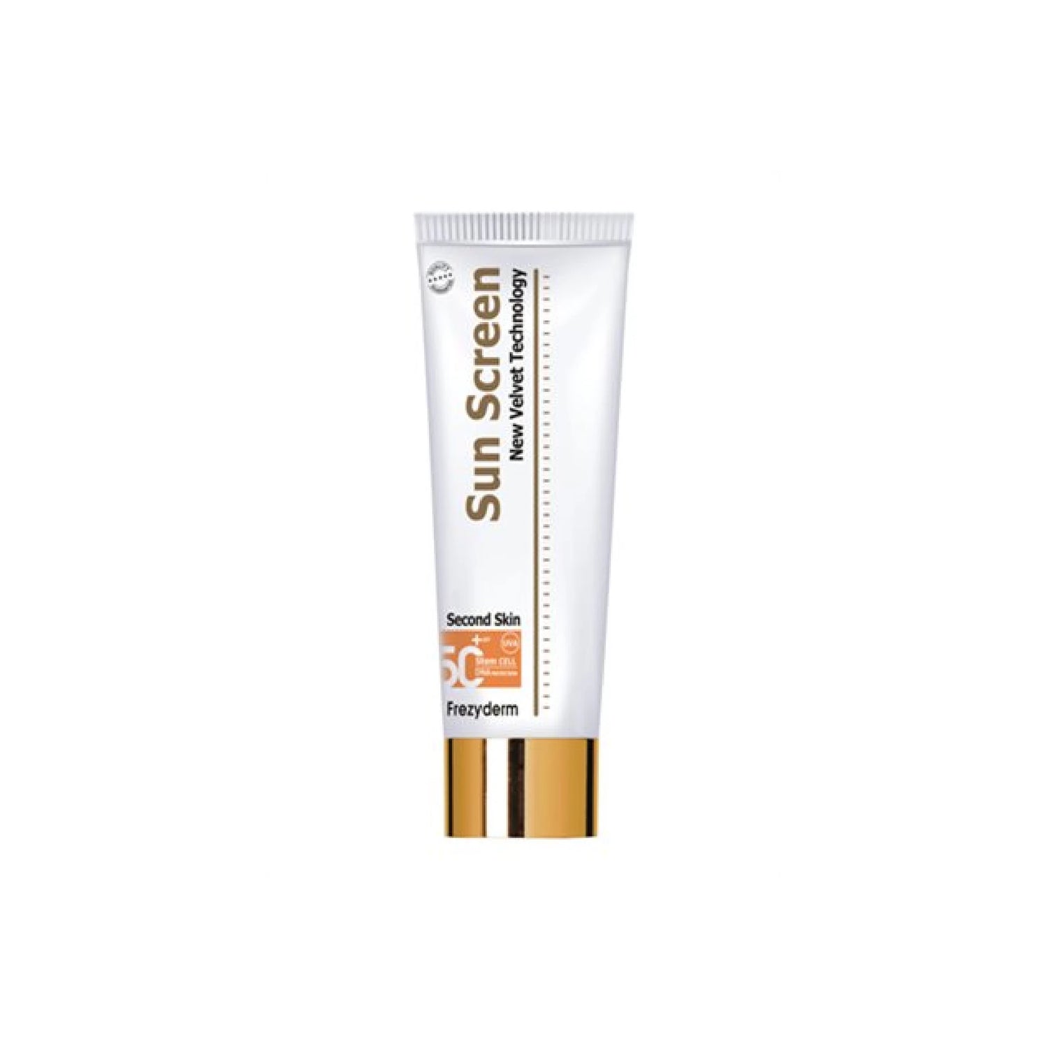 Frezyderm Sun Screen Velvet Body Lotion SPF 50+ with invisible, non-oily finish and advanced sun protection.