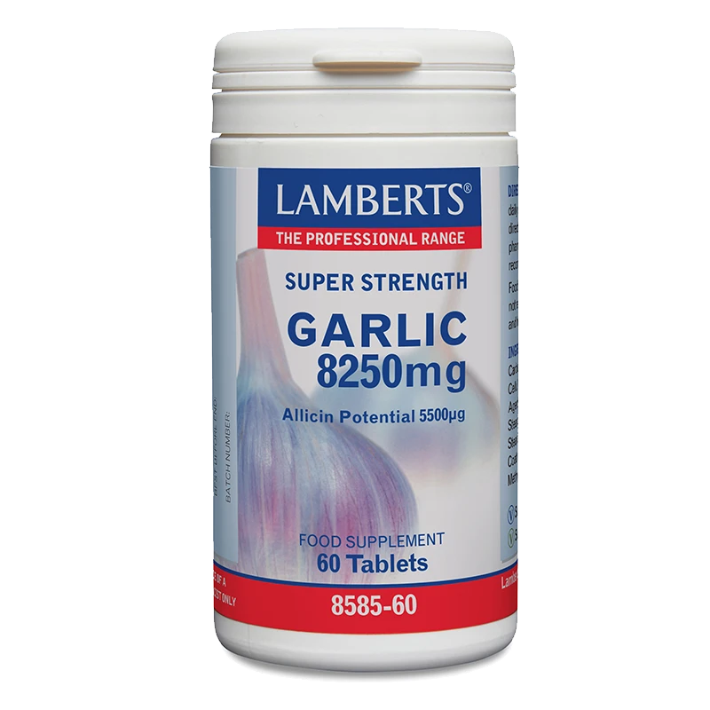 Lamberts Garlic 8250mg - Supports cardiovascular health and immune function.