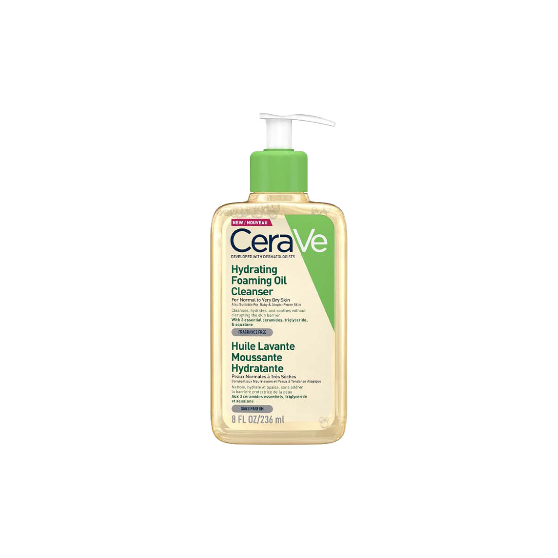 CeraVe Hydrating Foaming Oil Cleanser - Gentle, nourishing cleanser for face and body.