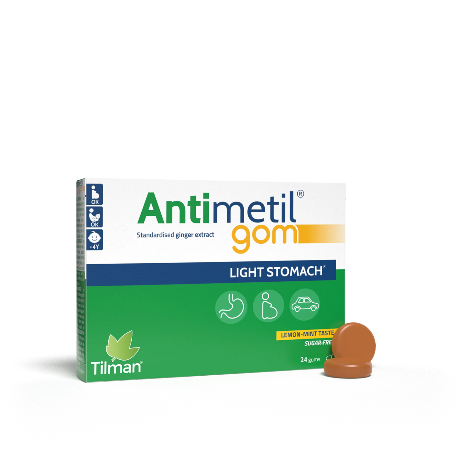 Tilman Antimetil gom, natural stomach relief with ginger-based formula