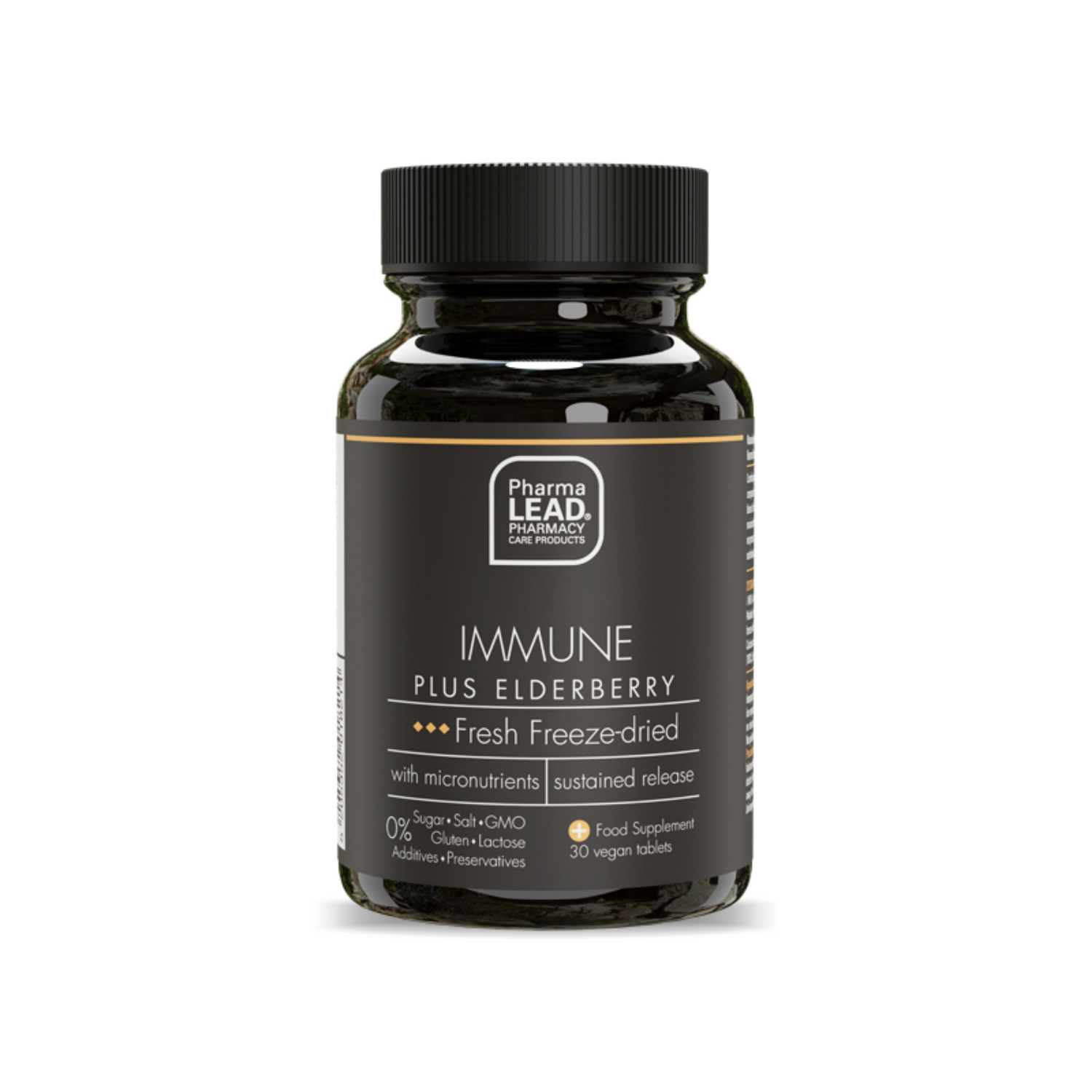 Immune Plus Elderberry capsules, a natural antioxidant supplement that supports immune system health and boosts natural defenses, with elderberry extract and other immune-boosting ingredients