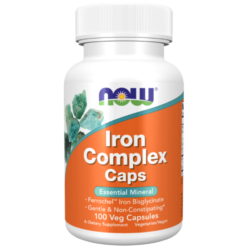 NOW Foods Iron Complex Vegetarian Tablets - Supports hemoglobin formation and red blood cell production.