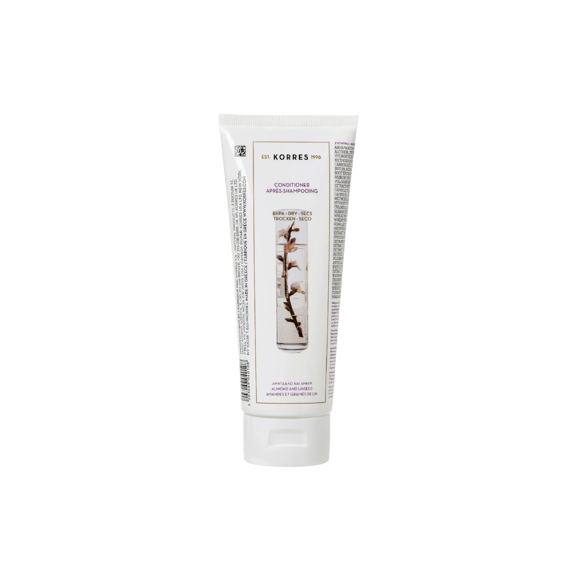 Korres Almond + Linseed Conditioner 200ml for dry and damaged hair