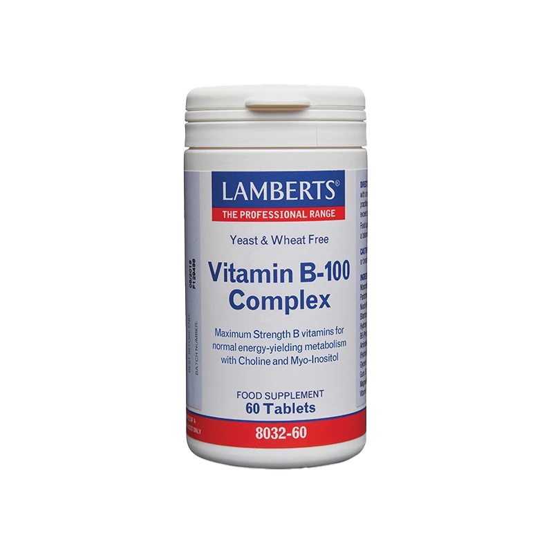 Lamberts Vitamin B-100 Complex - Energy, nervous system, and mental health support.