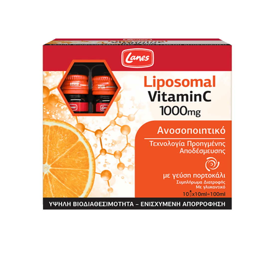  Lanes Vitamin C 1000mg liposomal - Enhanced absorption for immune support and energy boost.