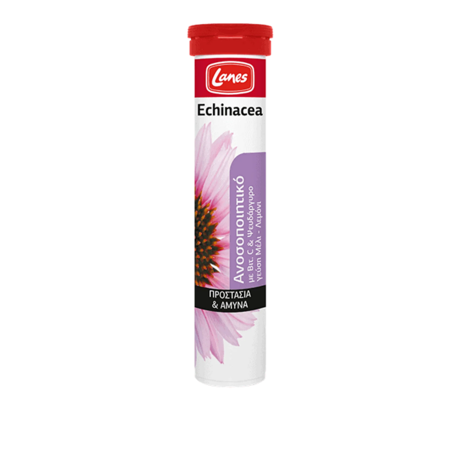 Lanes Echinacea Honey Lemon - Immune support effervescent tablets with Vitamin C, zinc, acerola, and rosehip.
