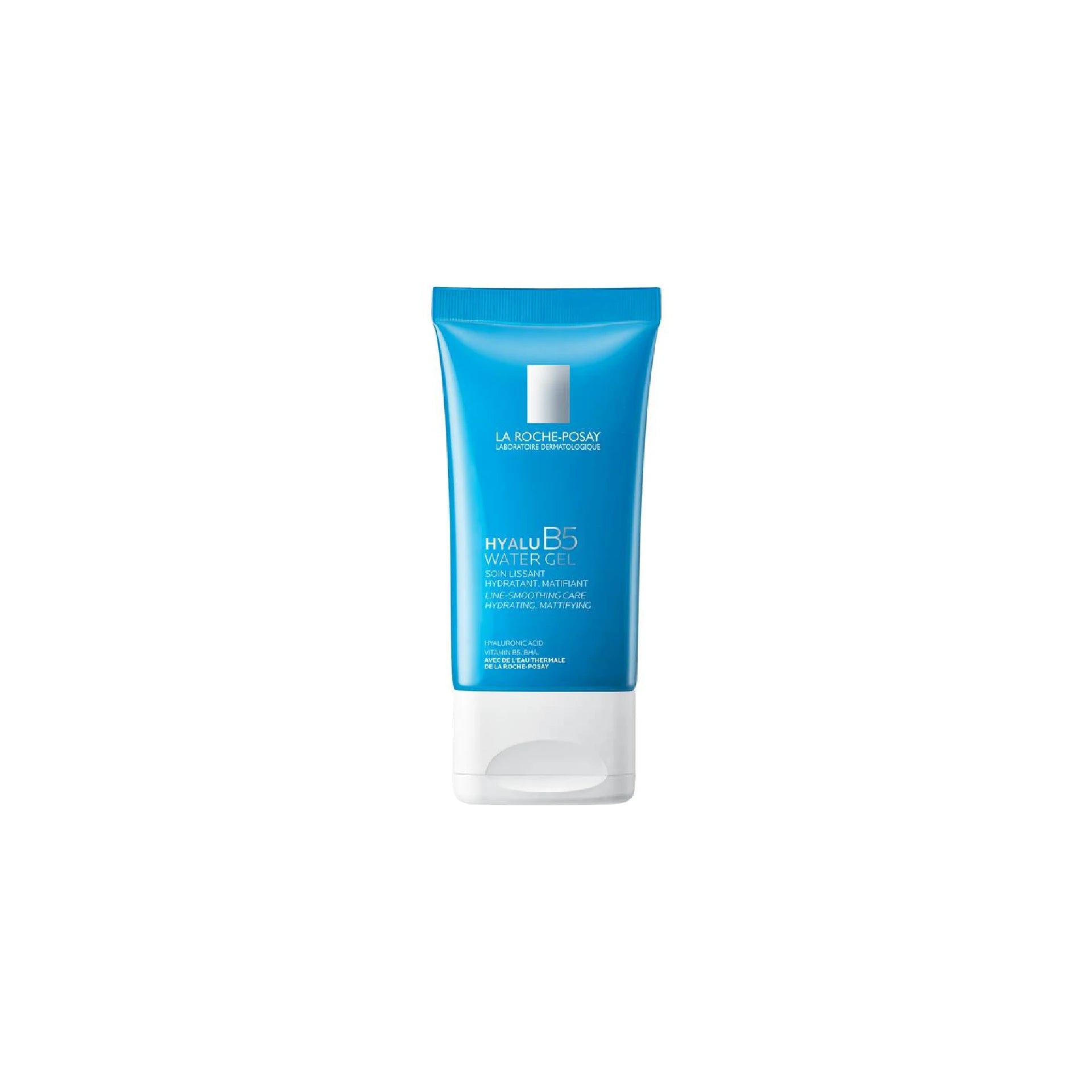 La Roche-Posay Hyalu B5 Water Gel for hydration, smoothing fine lines, and refining skin texture.