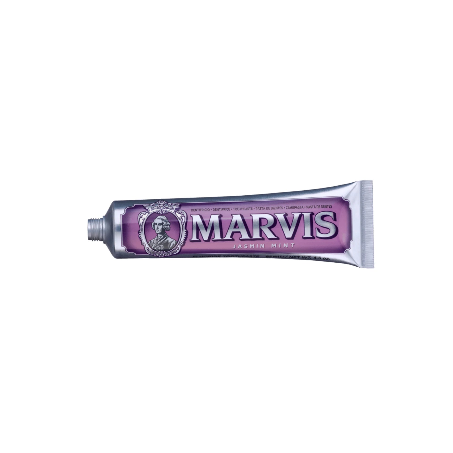 Marvis Jasmin Mint Toothpaste in its signature vintage-style tube.