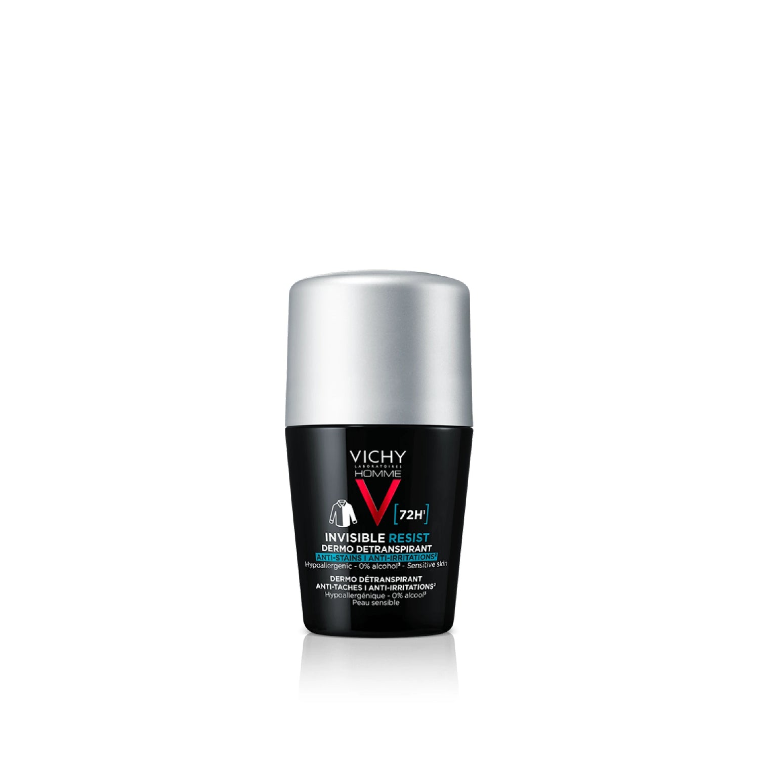 Vichy Homme 72H Invisible Resist - Long-lasting, invisible protection for men.