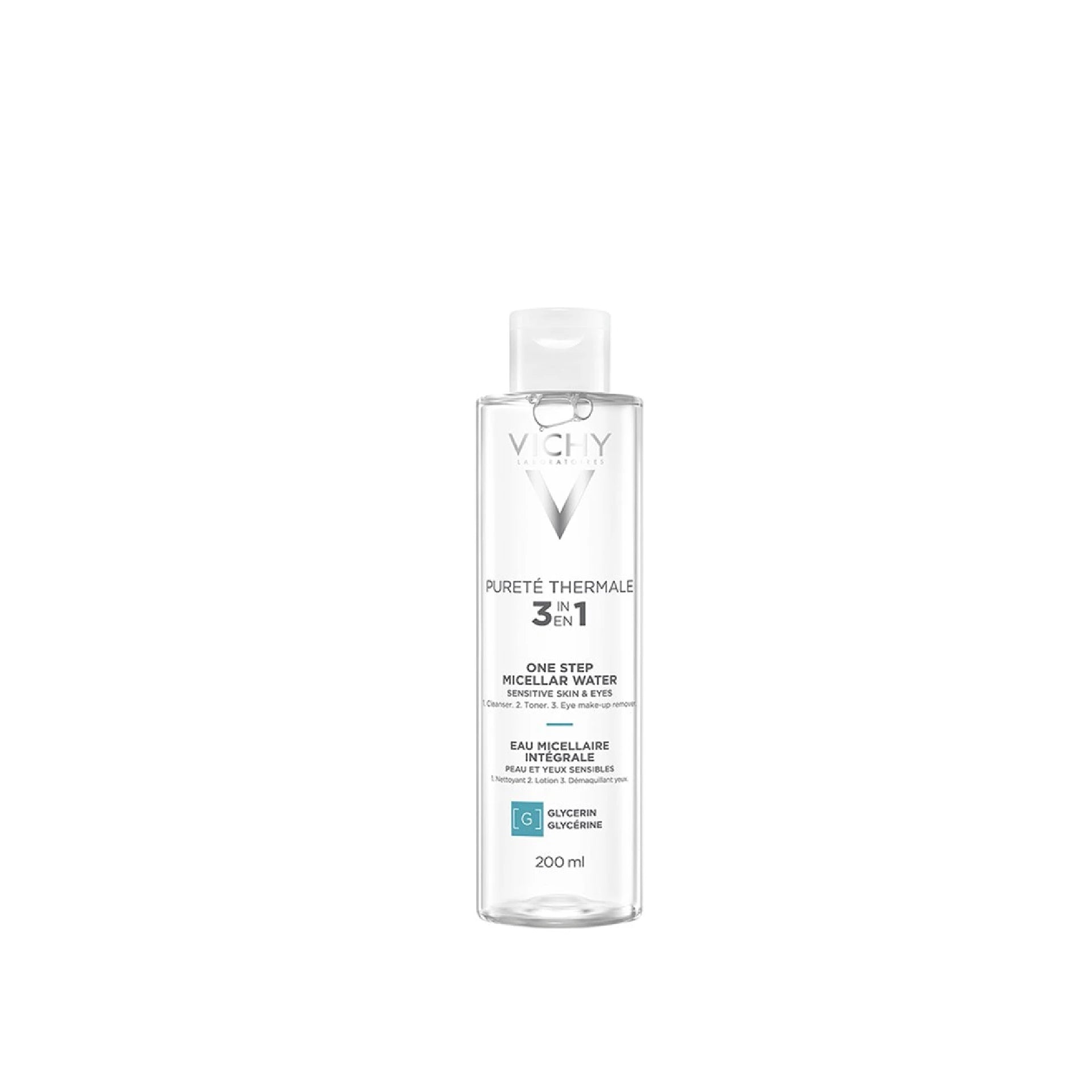 Vichy Pureté Thermale Micellar Water - Gentle makeup remover for sensitive skin.