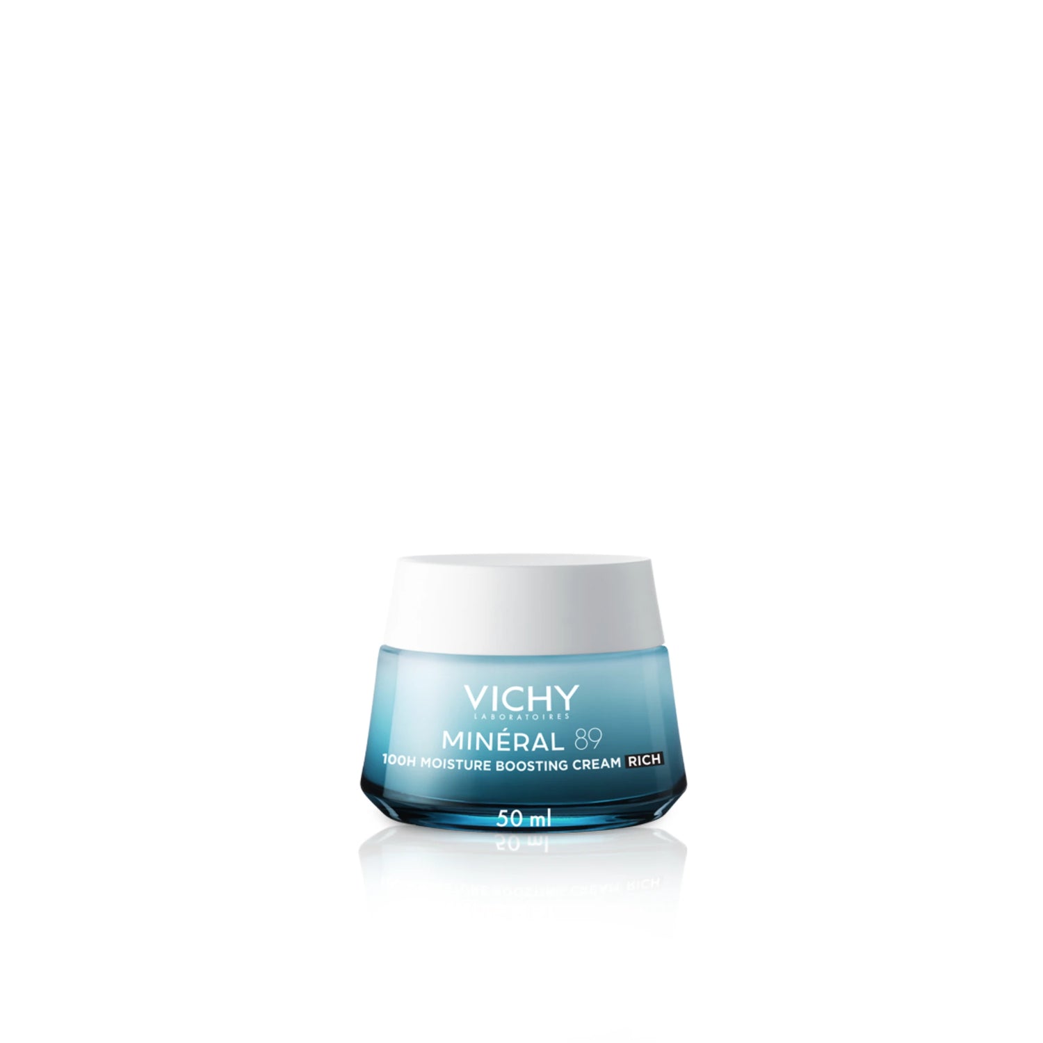 Vichy Minéral 89 Rich Face Cream - Deep hydration and skin barrier strength for 100 hours.