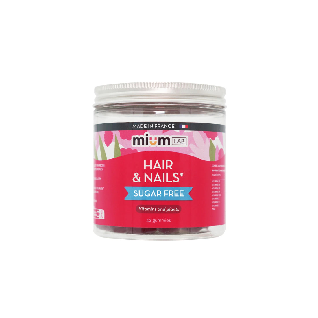 Mium Lab Hair &amp; Nails Gummies – biotin-infused hair and nail growth supplement.