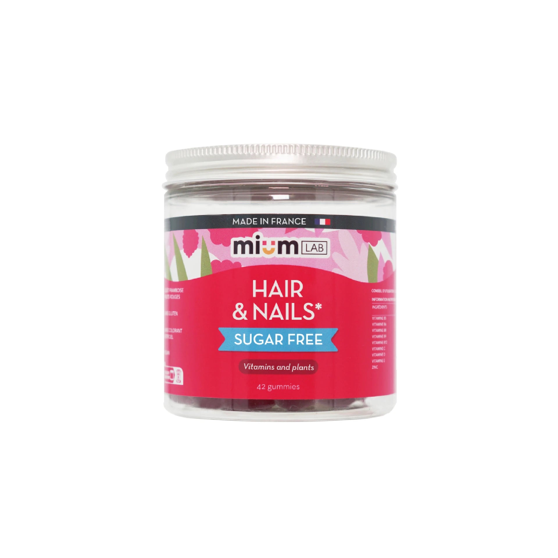 Mium Lab Hair &amp; Nails Gummies – biotin-infused hair and nail growth supplement.