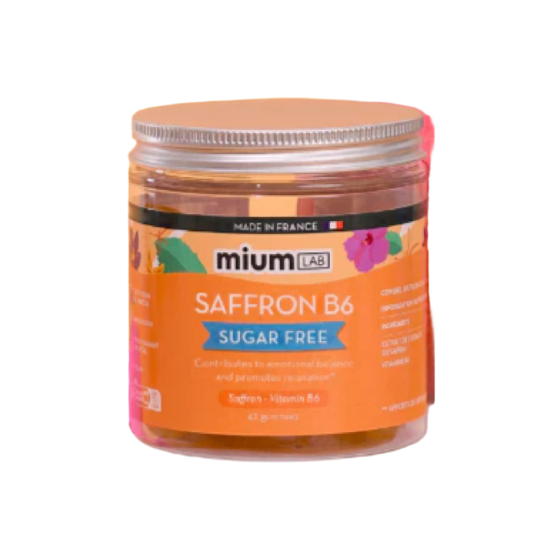 Mium Lab Saffron B6 Gummies – mood and mental health supplement.
