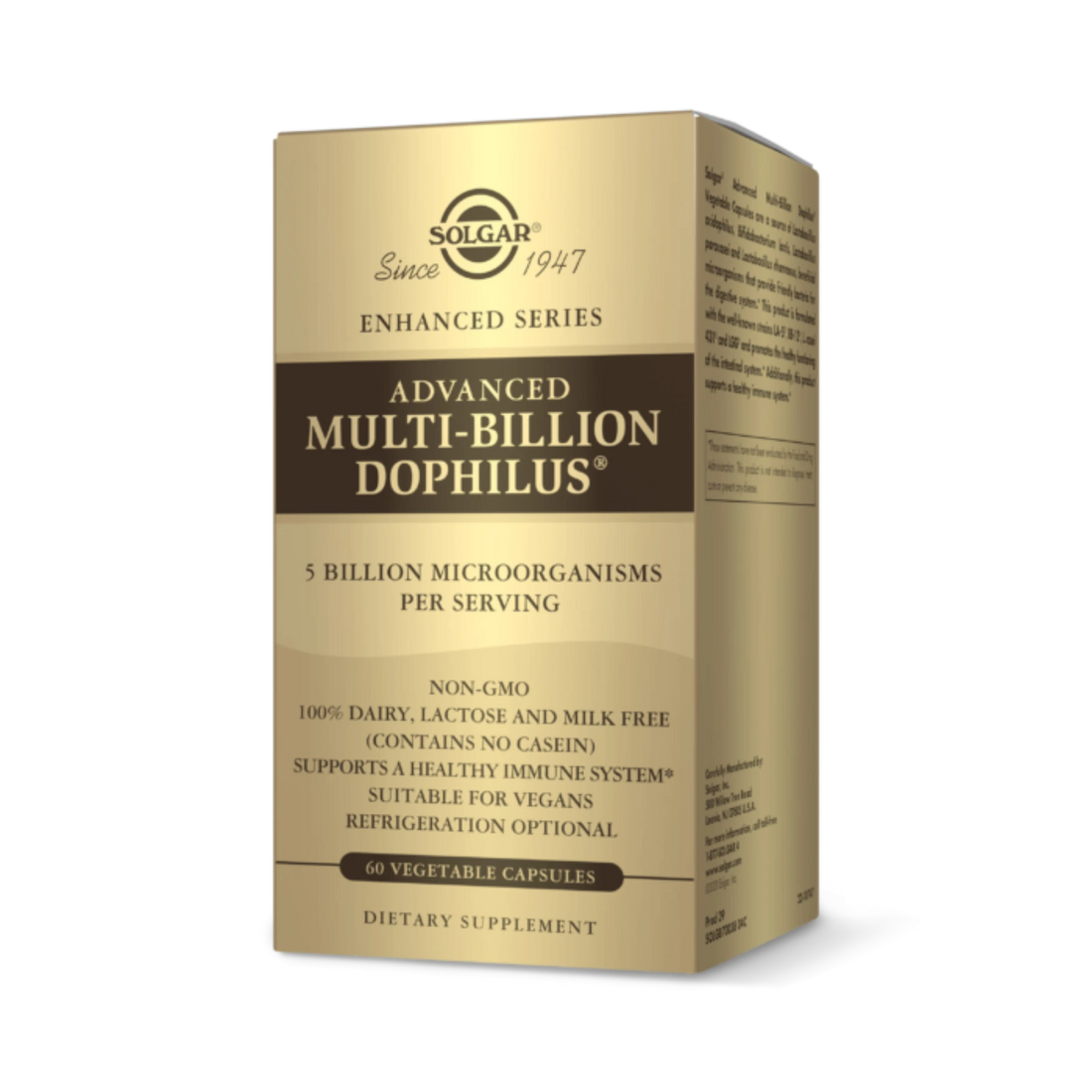 Solgar Advanced Multi-Billion Dophilus for digestive and immune support.