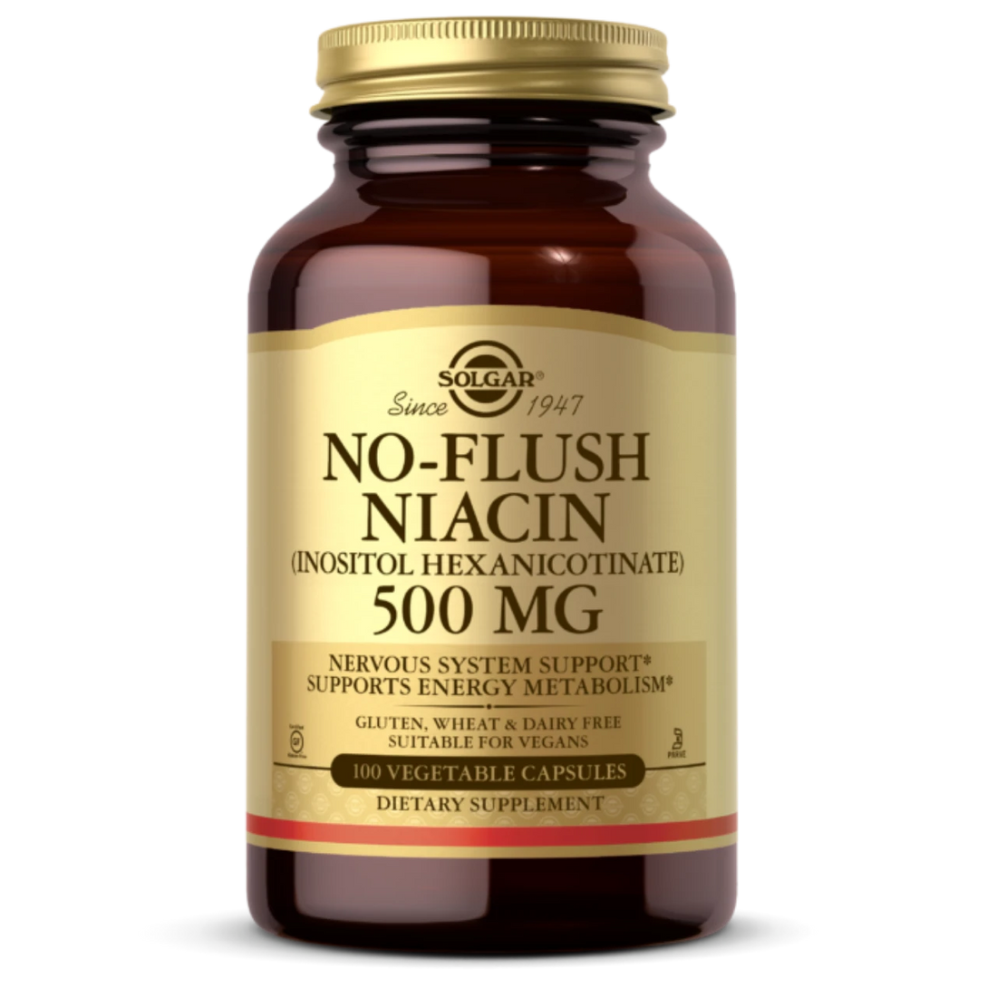 Solgar No Flush Niacin 500 mg - Promotes energy and nervous system health without flushing.