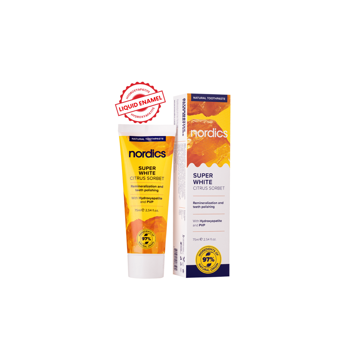 Nordics Natural toothpaste Super White Citrus Sorbet 75ml