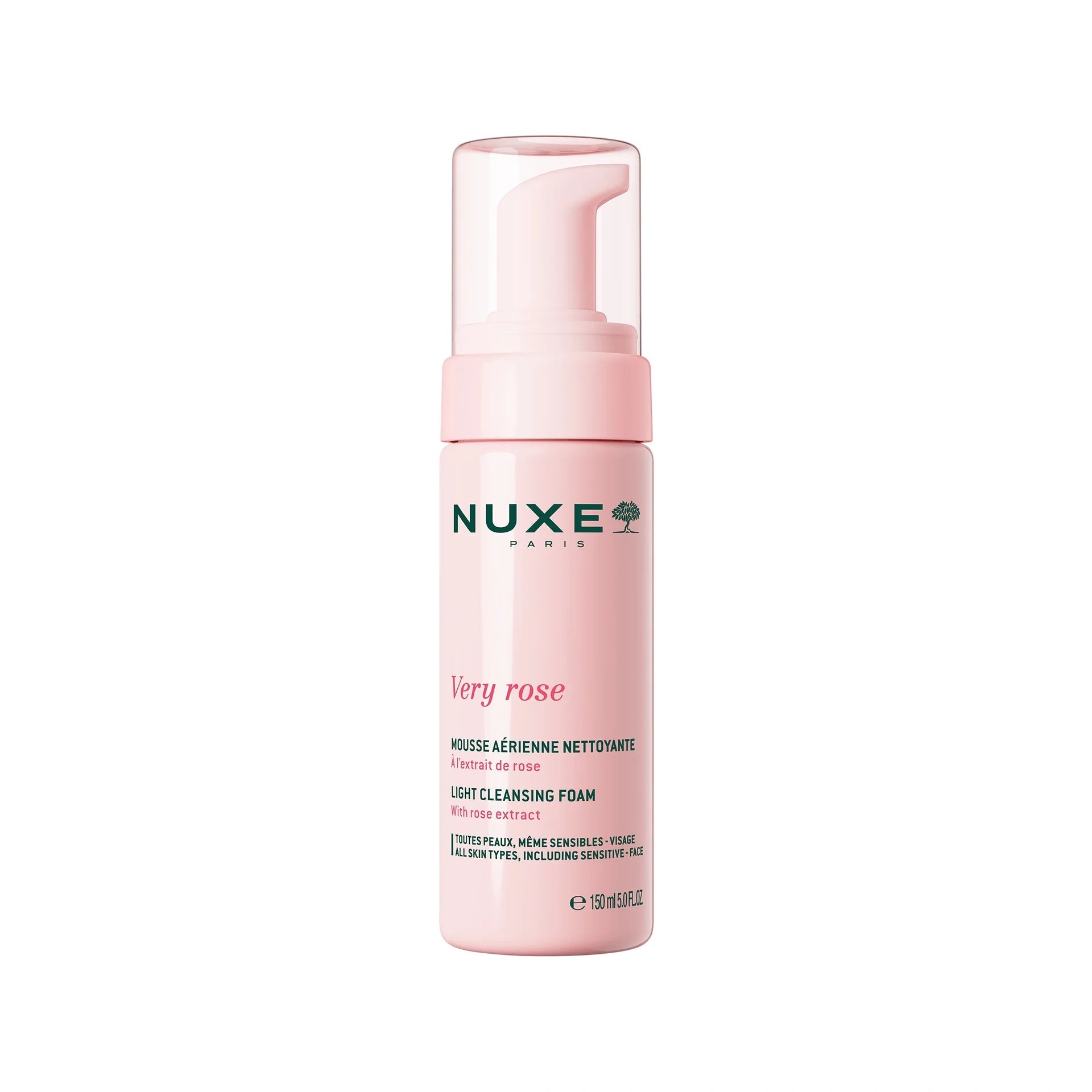 Nuxe Very Rose Light Cleansing Foam – Soft, rose-scented cleansing foam that gently removes impurities and leaves skin fresh and comfortable.