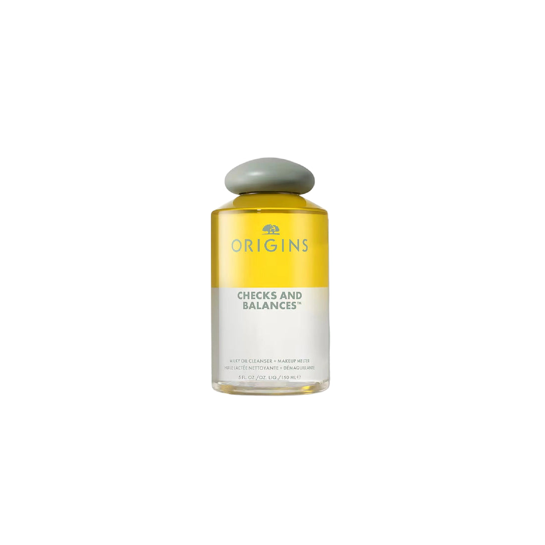 Origins Checks and Balances Milky Oil Cleanser + Makeup Remover – Squalane, Rice Oil, Almond Oil gentle cleanser