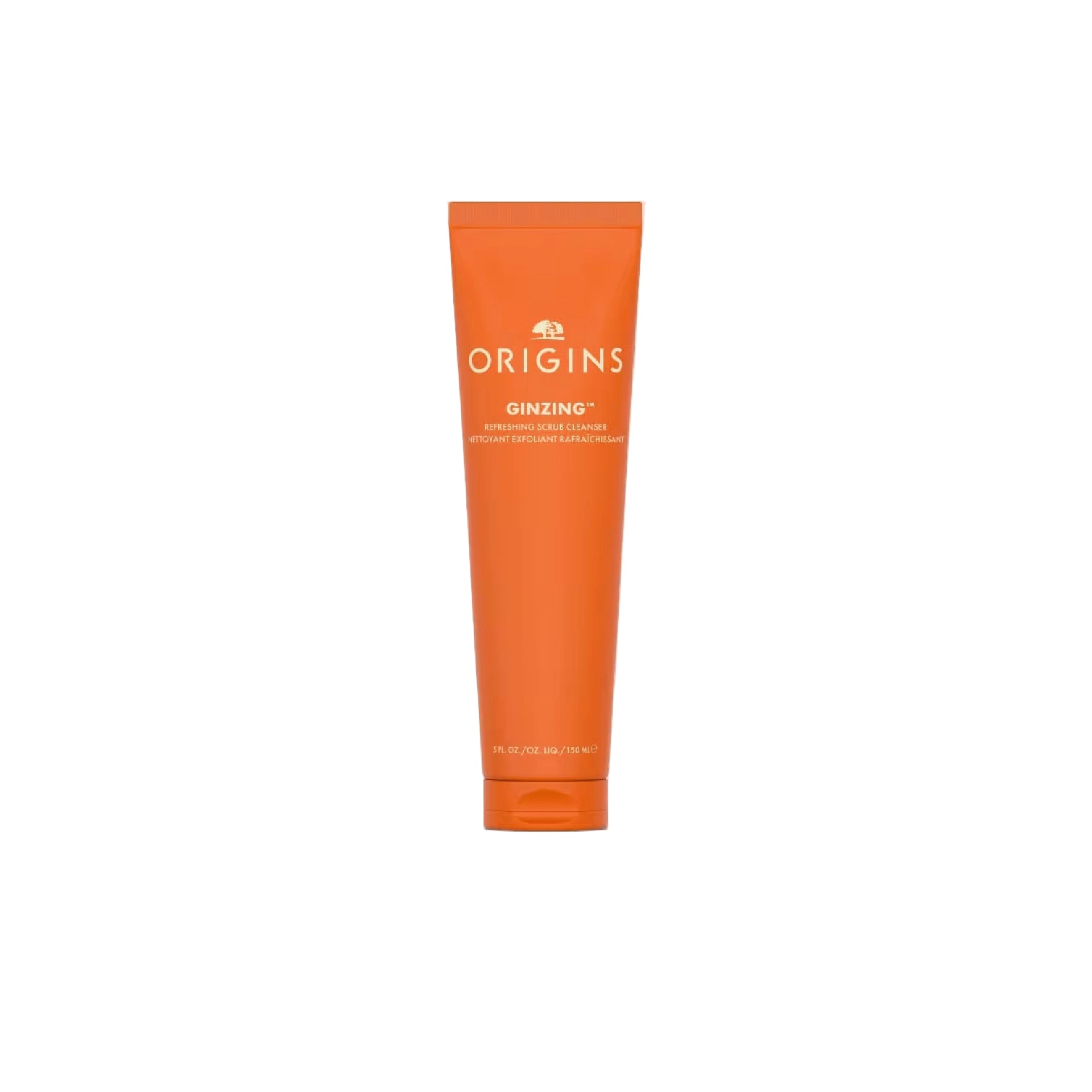 Origins GinZing Refreshing Scrub Cleanser – 2-in-1 exfoliating face wash with Coffee Beans and Ginseng for brighter, smoother, and more radiant skin.