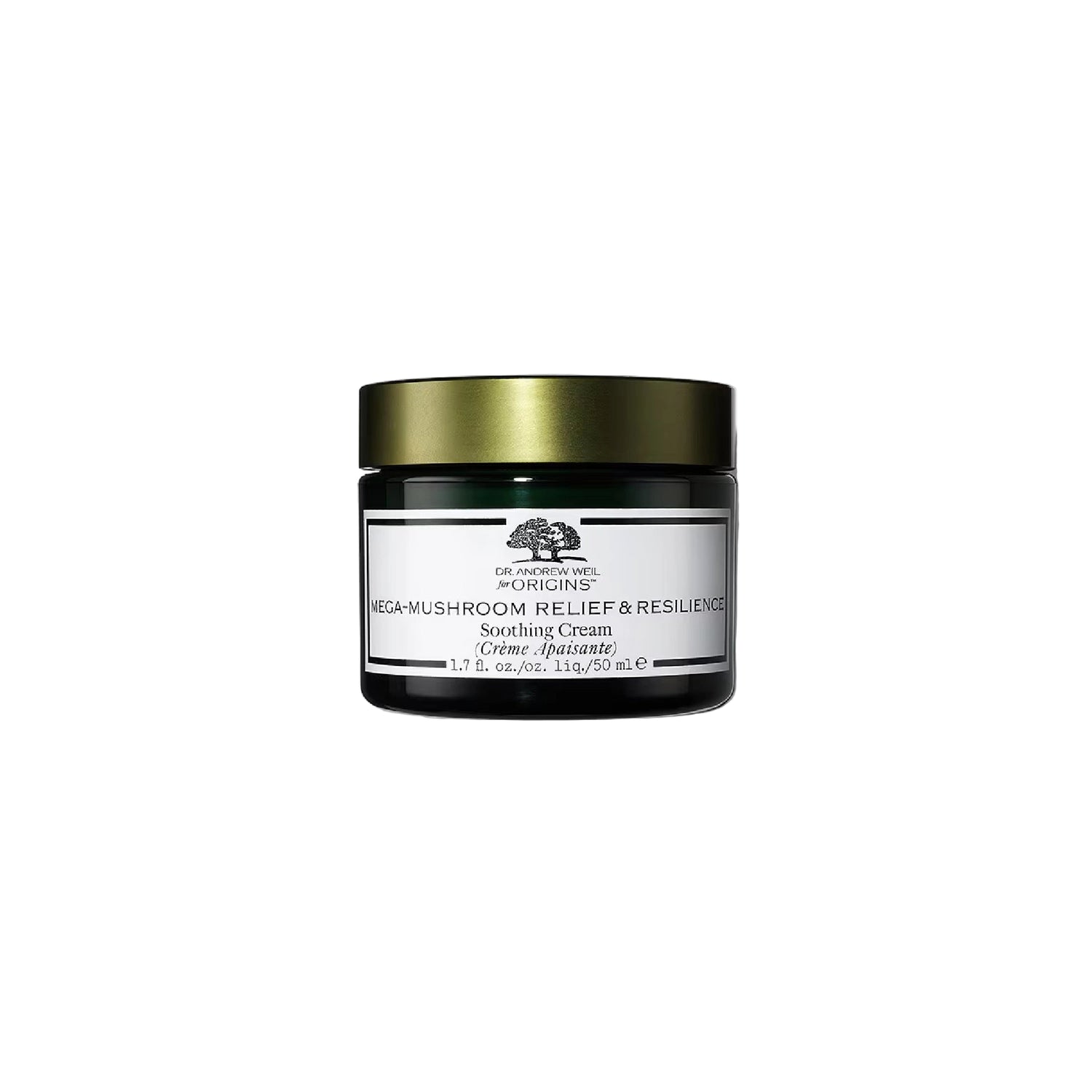 Origins Dr. Andrew Weil Mega-Mushroom Relief &amp; Resilience Soothing Cream – soothing moisturiser with Reishi and Hyaluronic Acid for sensitive skin.