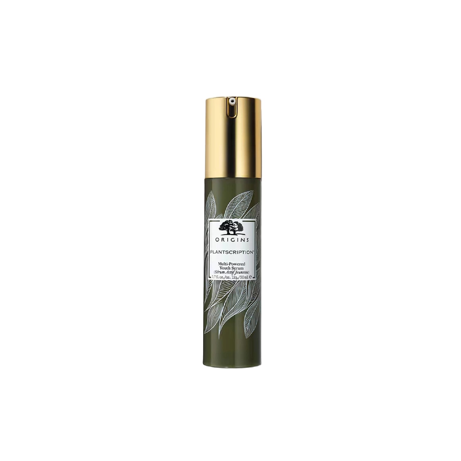 Origins Plantscription Multi-Powered Youth Peptide Serum – anti-aging serum with 6 peptides and hyaluronic acid for smoother, firmer skin.