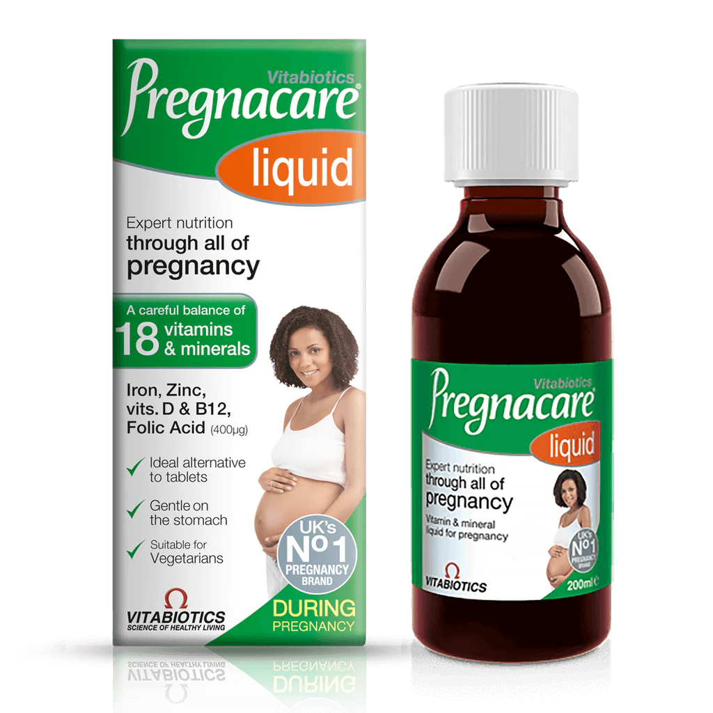 Vitabiotics Pregnacare Liquid - Pregnancy health support with essential vitamins and minerals.