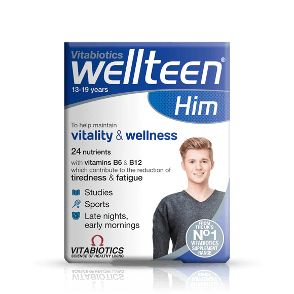 Vitabiotics Wellteen Him - Comprehensive health support for teenage boys.