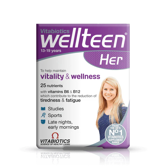 Vitabiotics Wellteen Her - Comprehensive health support for teenage girls.