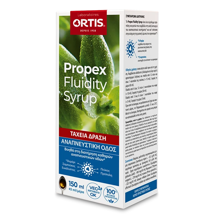 Ortis Propex Fluidity - Respiratory comfort support with eucalyptus and thyme.