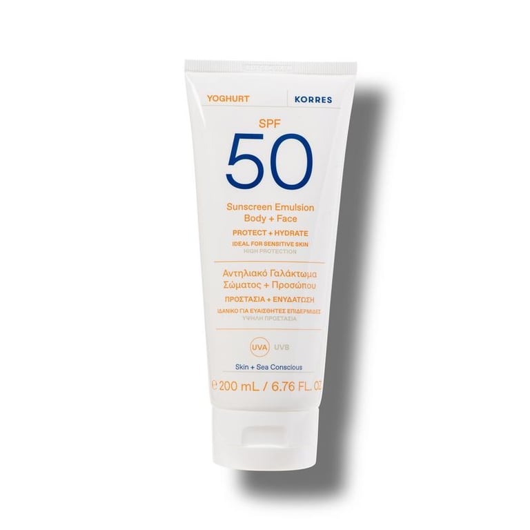 KORRES Yoghurt Sunscreen Emulsion SPF 50 Body + Face 200ml