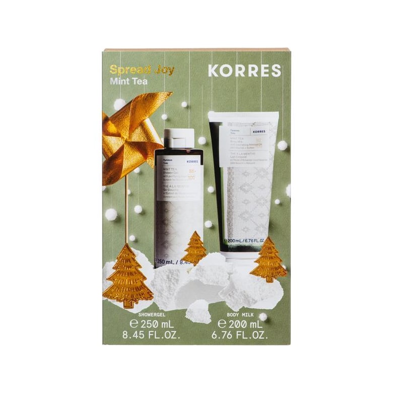 KORRES Mint Tea Set Showergel + Body Milk 250ml + 200ml