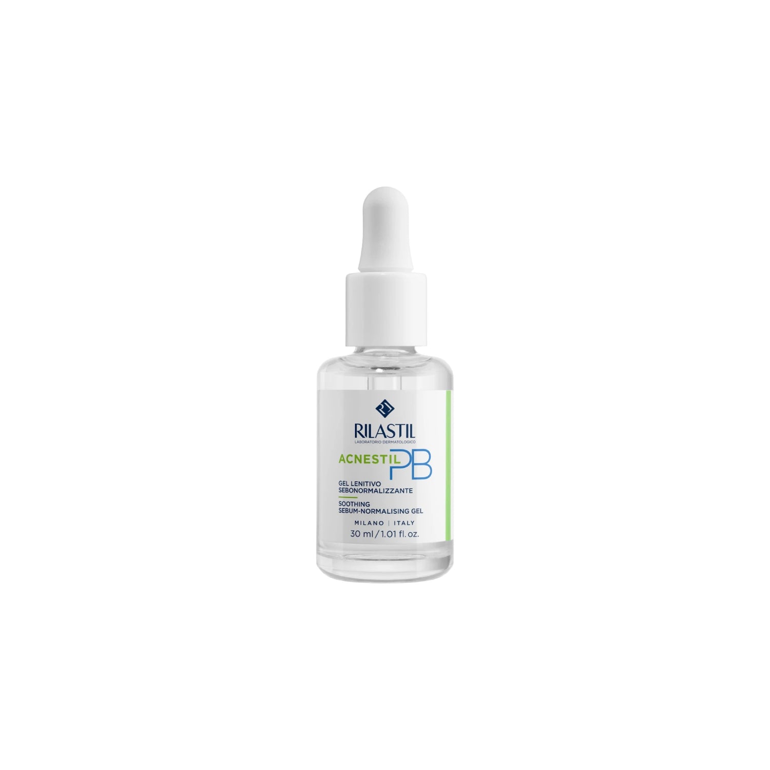 Rilastil Acnestil PB Gel soothing and sebum-normalizing gel for sensitive and reactive skin.