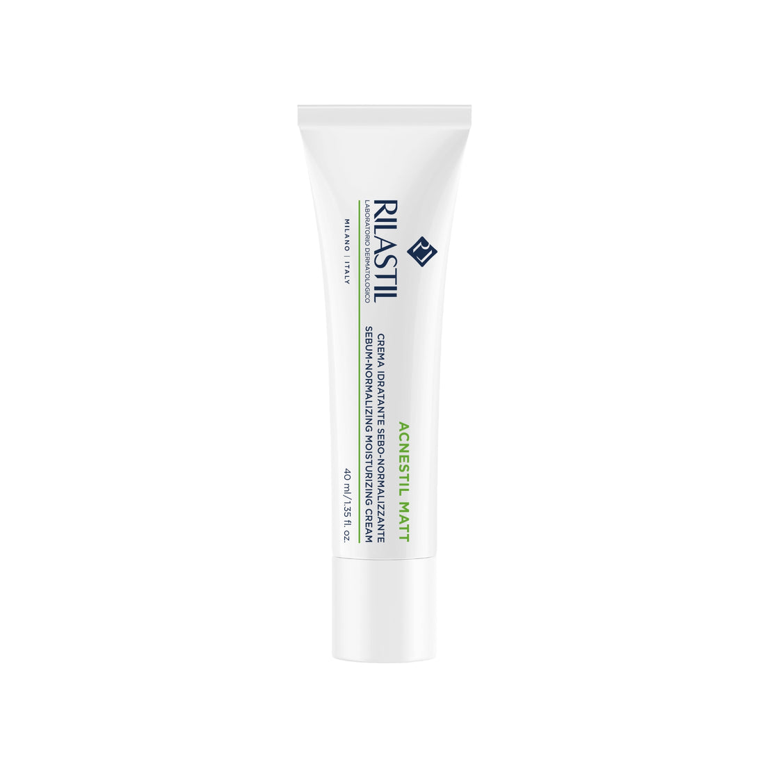 Rilastil Acnestil Cream Matt 40ml for oily, acne-prone skin with sebum-regulating and mattifying action.