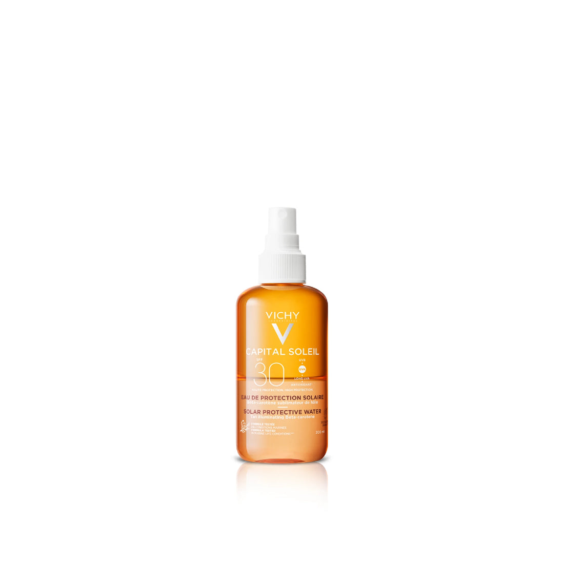 Vichy Capital Soleil Sun Protective Water SPF 30 - Hydrating sun protection for a radiant tan.