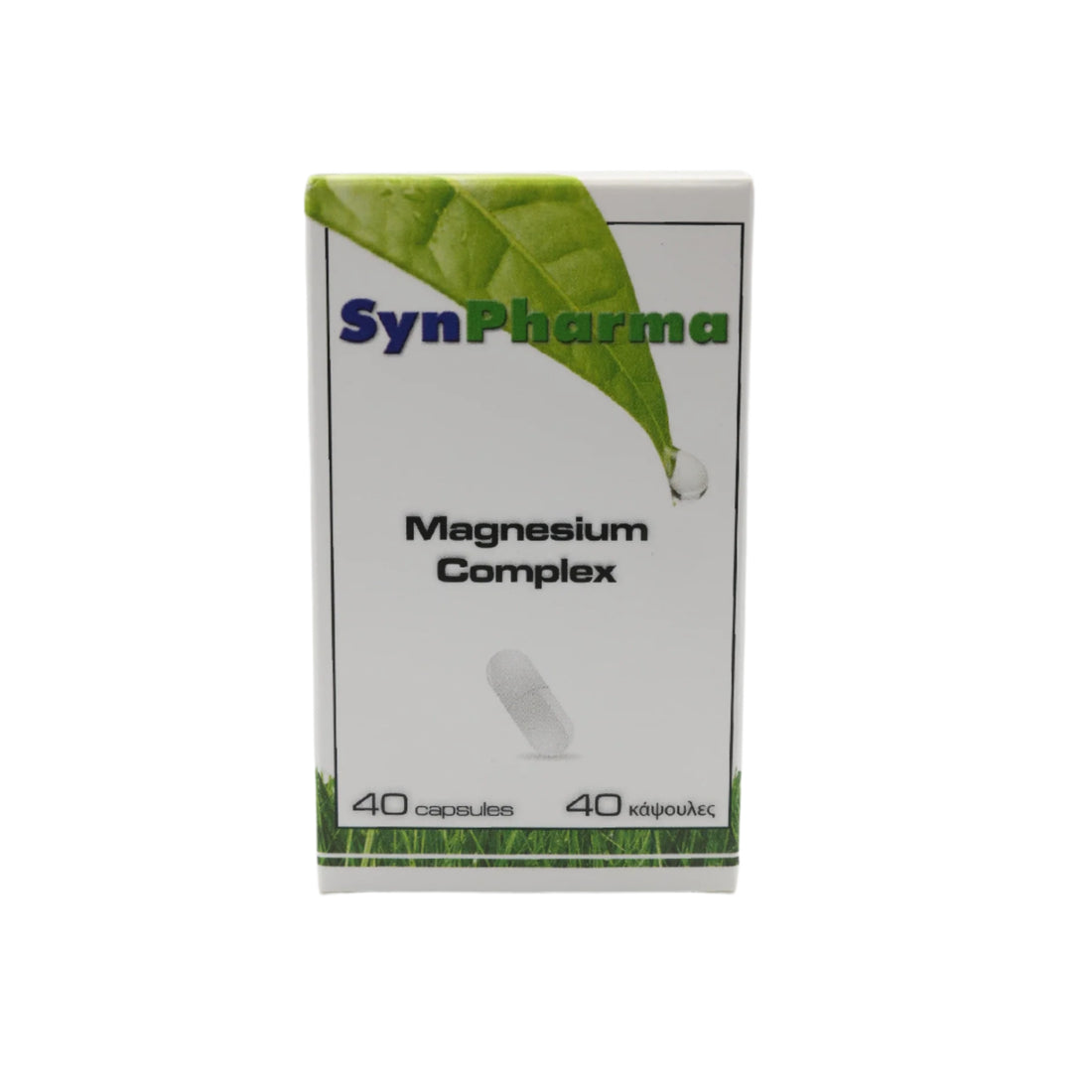 Synpharma Magnesium Complex bottle containing 40 capsules.
