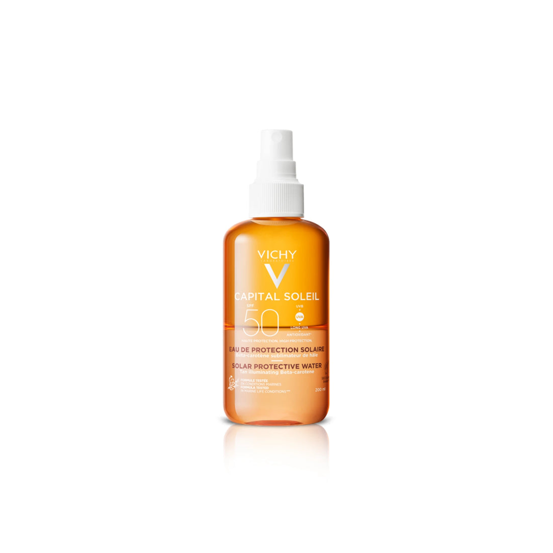 Vichy Capital Soleil SPF 50 Sun Water - High protection with a radiant tan.