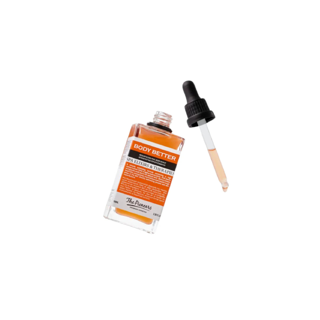 The Pionears Body Better Resurfacing Peel Body Syrup – Exfoliating AHA/BHA formula for smoother, radiant skin. Hydrates while targeting imperfections.