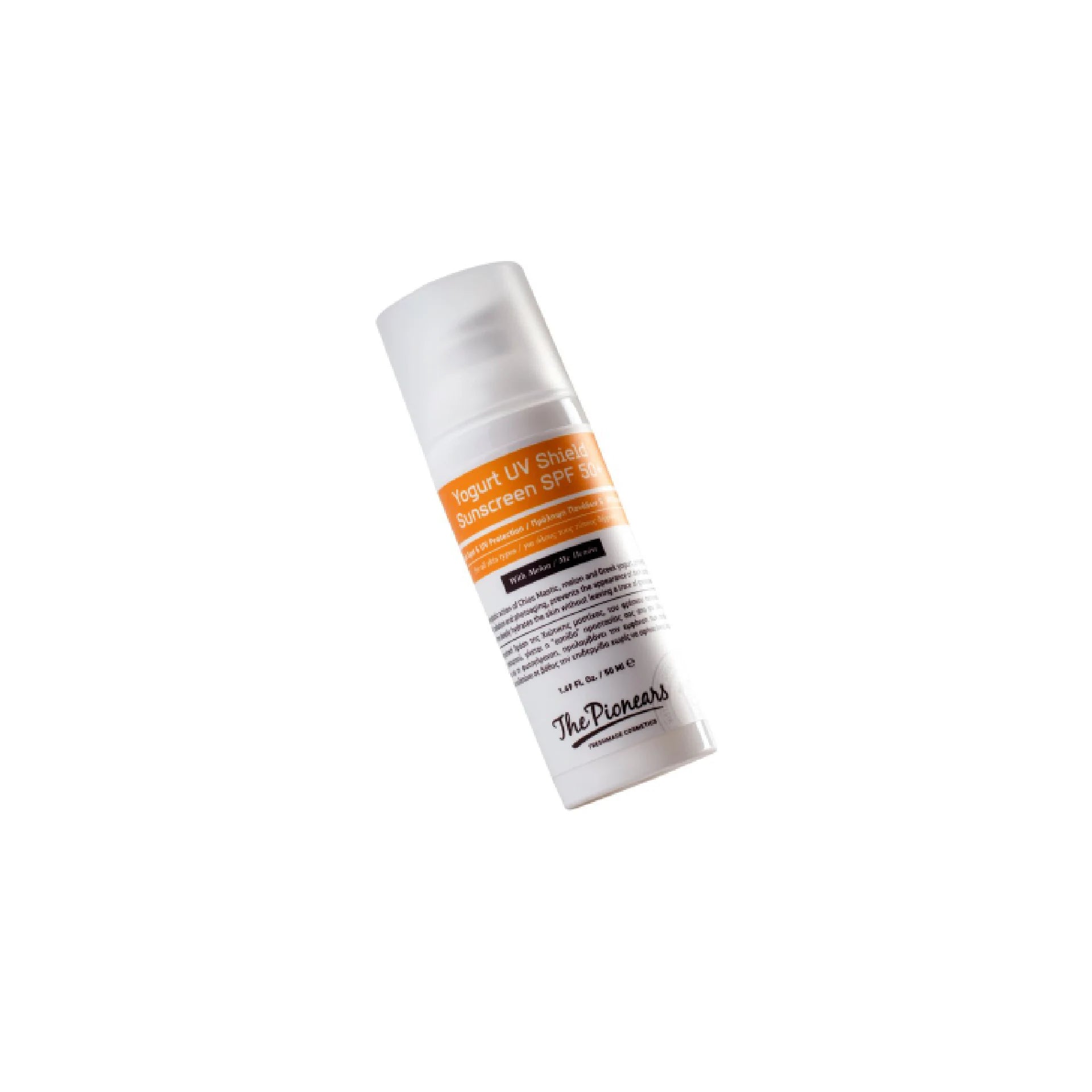 The Pionears Yogurt UV Shield Sunscreen SPF 50+ – Lightweight UVA/UVB protection face cream for daily hydration and nourishment.